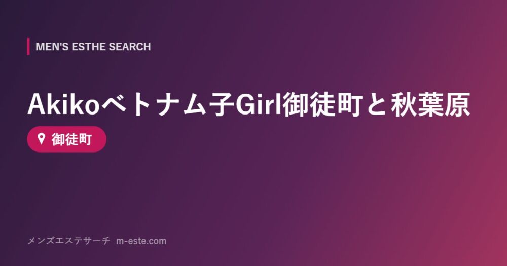 Akikoベトナム子Girl御徒町と秋葉原 御徒町